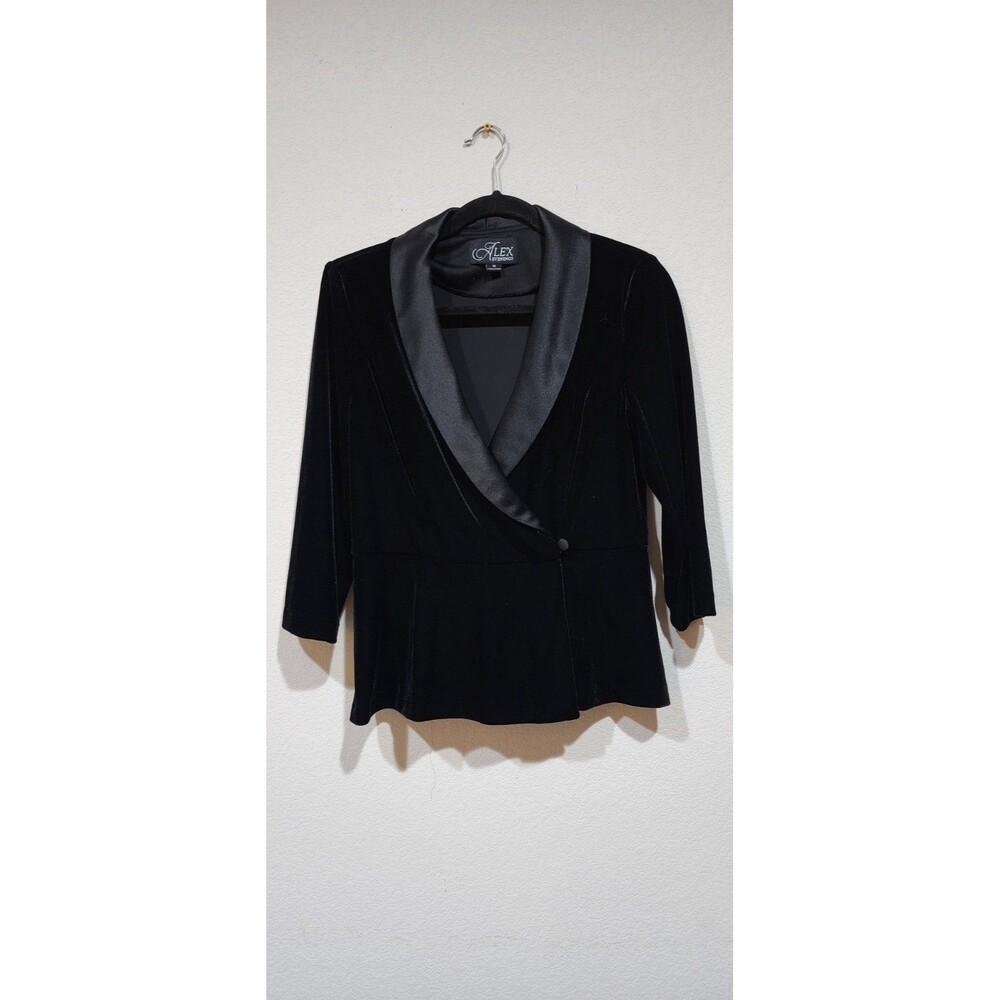 Alex Evenings Womens Velvet 2pc Set Size M Jacket & Pants NYE Holiday - Picture 4 of 16